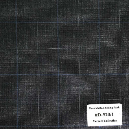 D-520/1 Vercelli - Vải Suit 95% Wool - Tím Caro